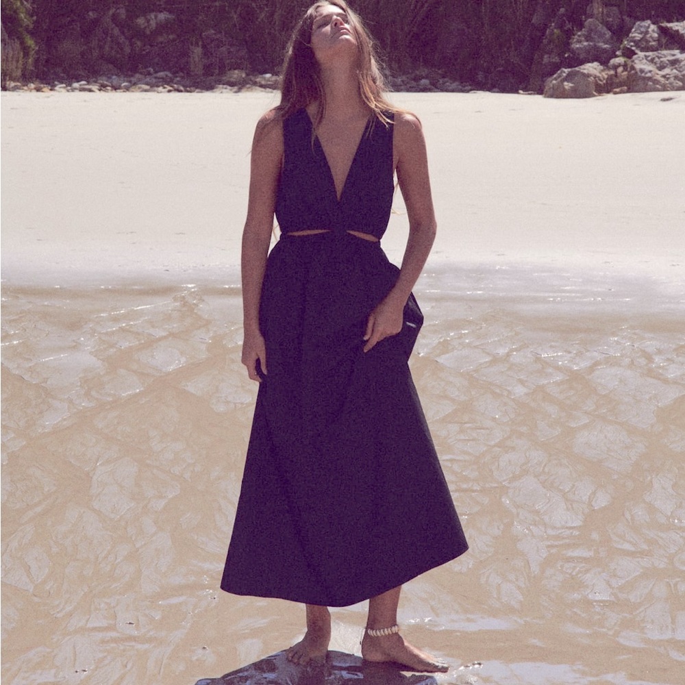 NWT Zara Midi Cut-Out Dress